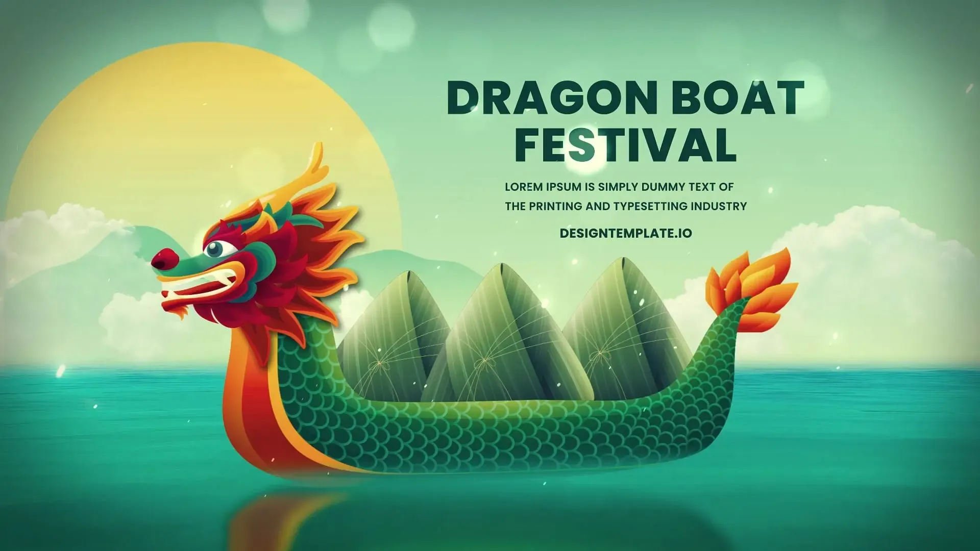 Chinese Dragon Boat Intro Logo Reveal